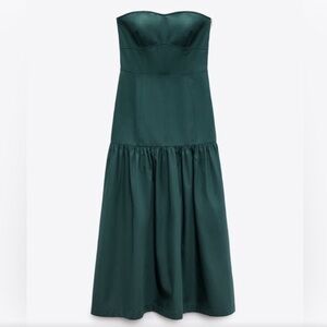 Zara green dress , never worn, size s